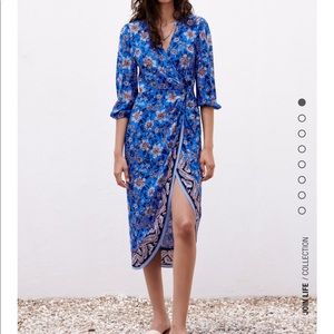 Zara floral print dress